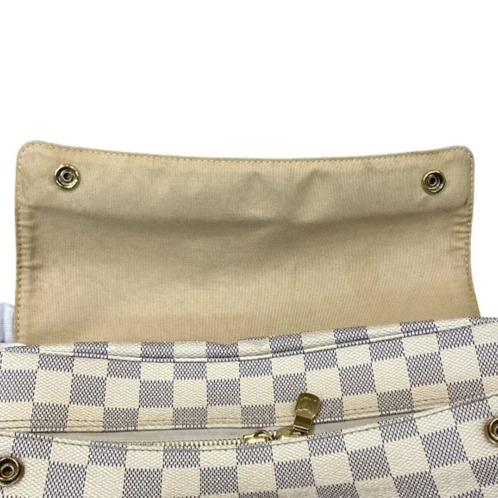 Louis Vuitton Damier Azur Crossbody Bag in White and Light Gray